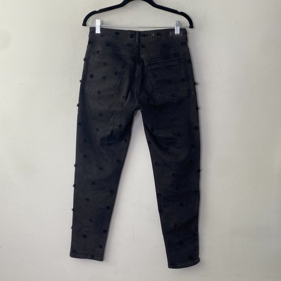 Scotch & Soda Swiss Dots Jeans Slim Fit Boyfriend Off Black Size 25 - Picture 3 of 9